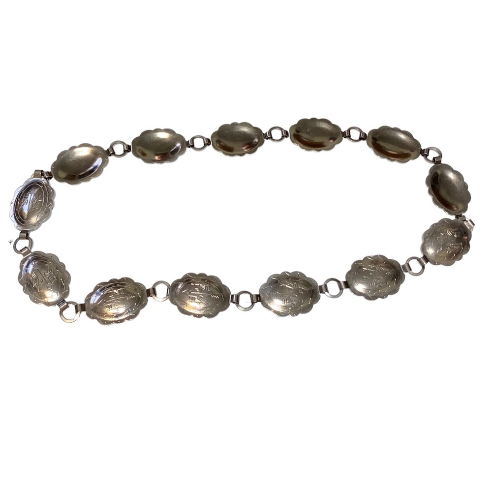 Vintage Silver-Tone Concho Link Belt
